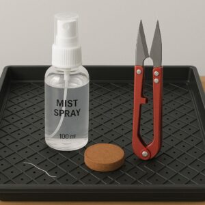 Grow Tray & Cocopeat Disc & Cutter (Free Spray Bottle)